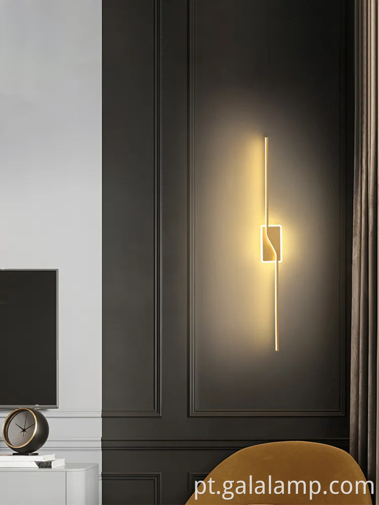 Luz de parede nórdica elegante para quarto e corredor modernos